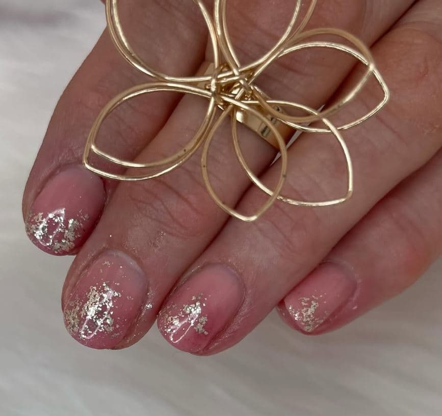 Remplissage gel doré - Réalisation prothésiste ongulaire Laon