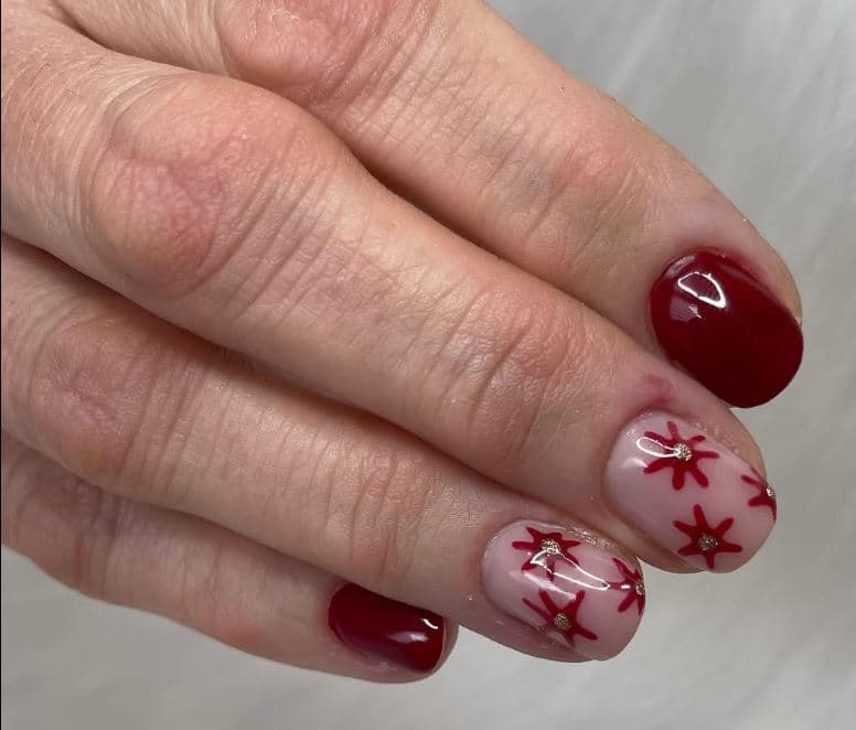 Remplissage gel rouge - Réalisation prothésiste ongulaire Laon